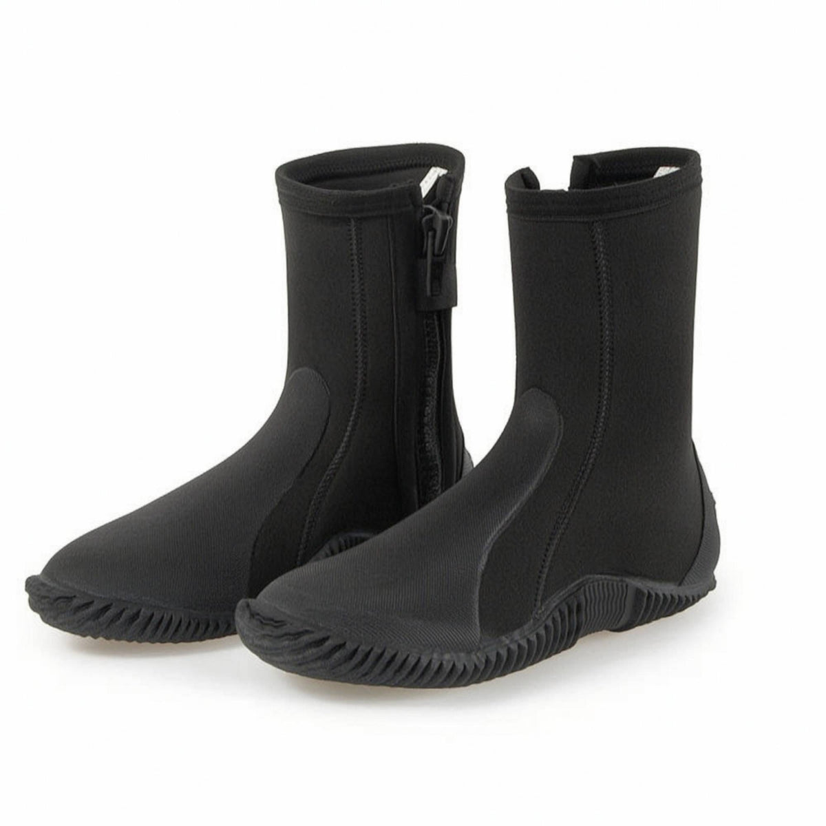 Diving Boots Vulcanized Diving Booties with Zipper Anti-Slip for Cold Water