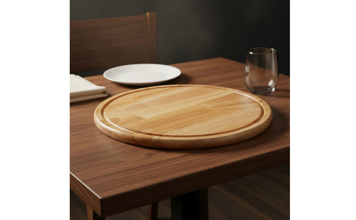 Oak Wood Dessert Tray with Rack Multi-Use Wooden Pizza Serving Stand Rustic Dessert Pedestal Sturdy Servingware Lightweight