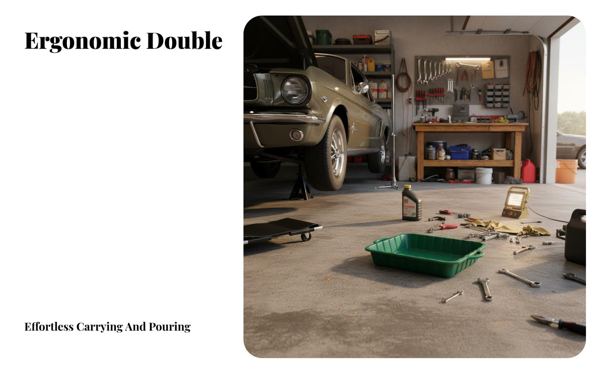 Car Oil Change Pan Thickened Material Oil Drain Pan Parts Cleaning Tray for Auto Repair Professionals, Motorcycle Owners, Workshop, Driveway
