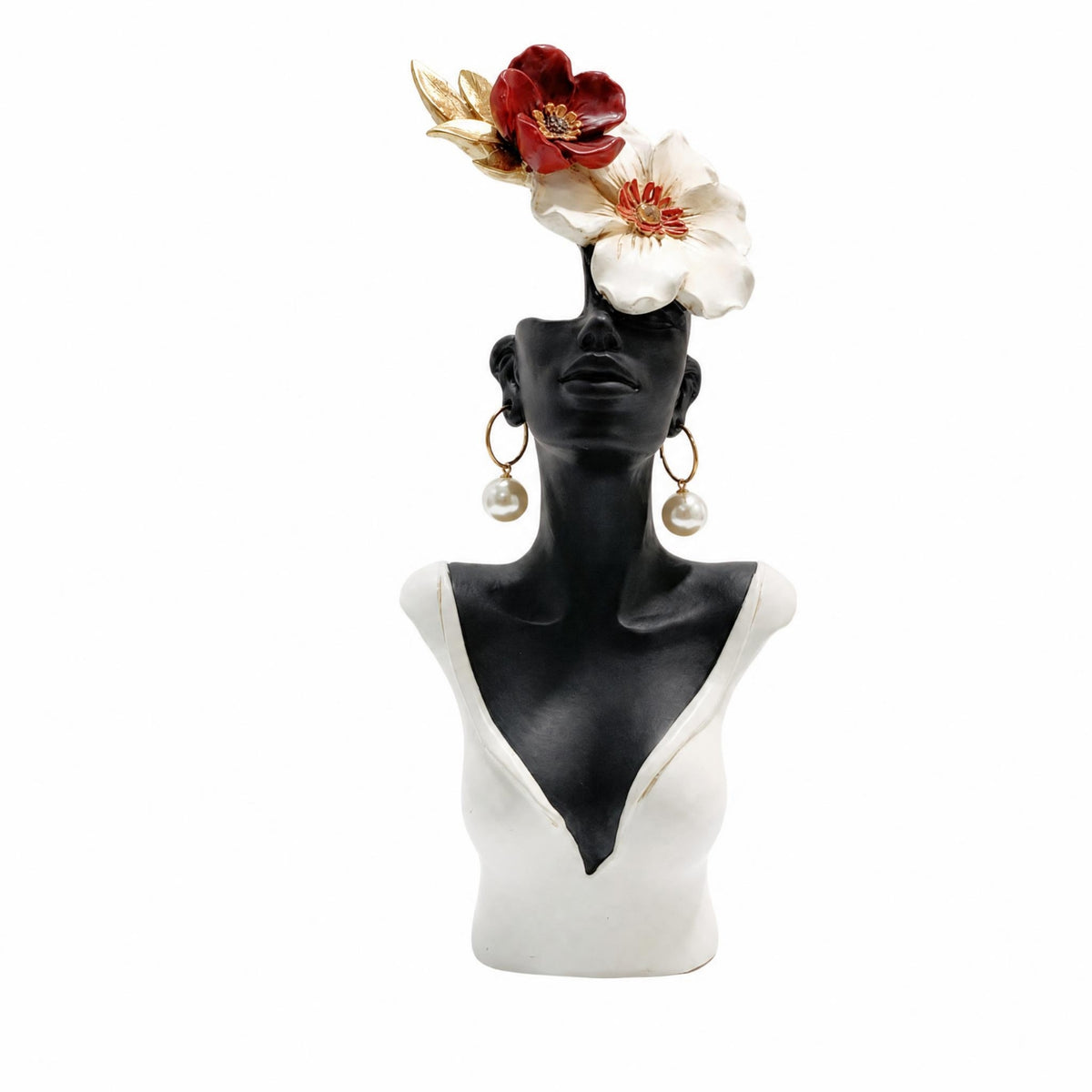 Tabletop Necklace Display Bust Fashion-Inspired Jewelry Display Bust Sculpted Mannequin Jewelry Holder Decorative