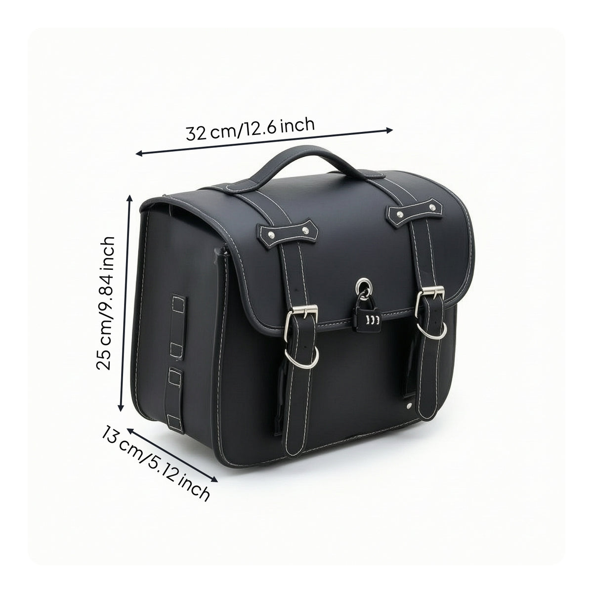 Waterproof Hard Shell Scooter Bag Structured Scooter Bag with Buckle Straps for Commuters