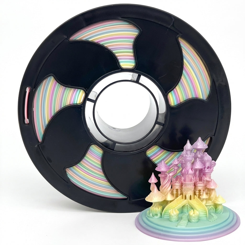 luminescent in the Dark PLA 3D Printer Filament 1.75mm, Luminous Rainbow Material 1KG Spool for Creative Projects and Hobbyists