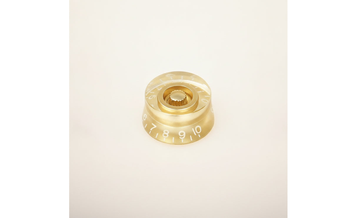 3 Pieces Volume Knob Golden Cap Guitar Knob with Numbers Rotary Hardware for Guitarists