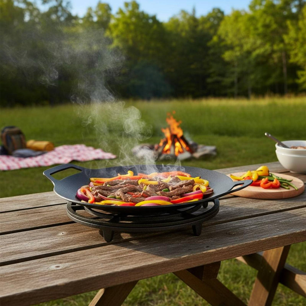 Foldable Handle Grill Pan 316 Stainless Steel Nonstick Barbecue Pan Non-Stick Camping Grill Tray for Campers