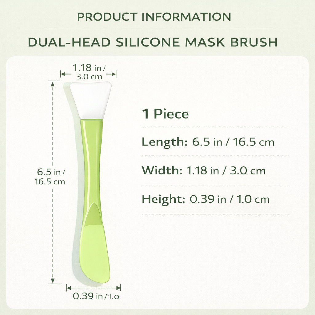 Face Brush Double Ended, Facial Treatment, Long Handle for Skincare Routine and Lovers