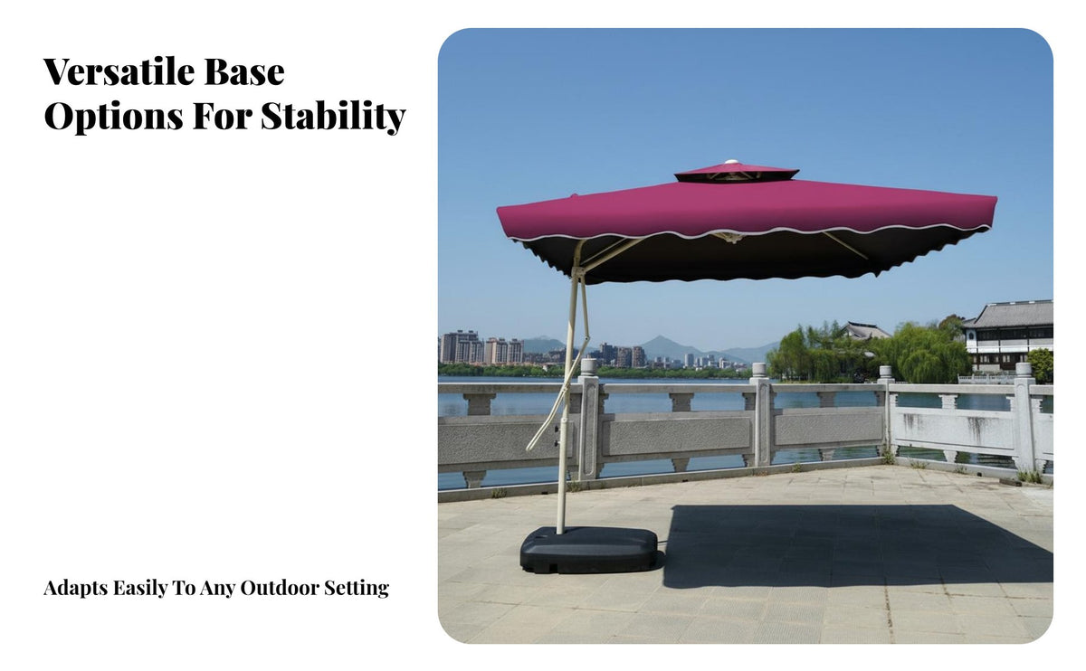 Heavy Duty Side Pole Outdoor Shelter Cover Large Windproof Wind Resistant Large Garden for Business Owners, Camping, Backyard, Deck