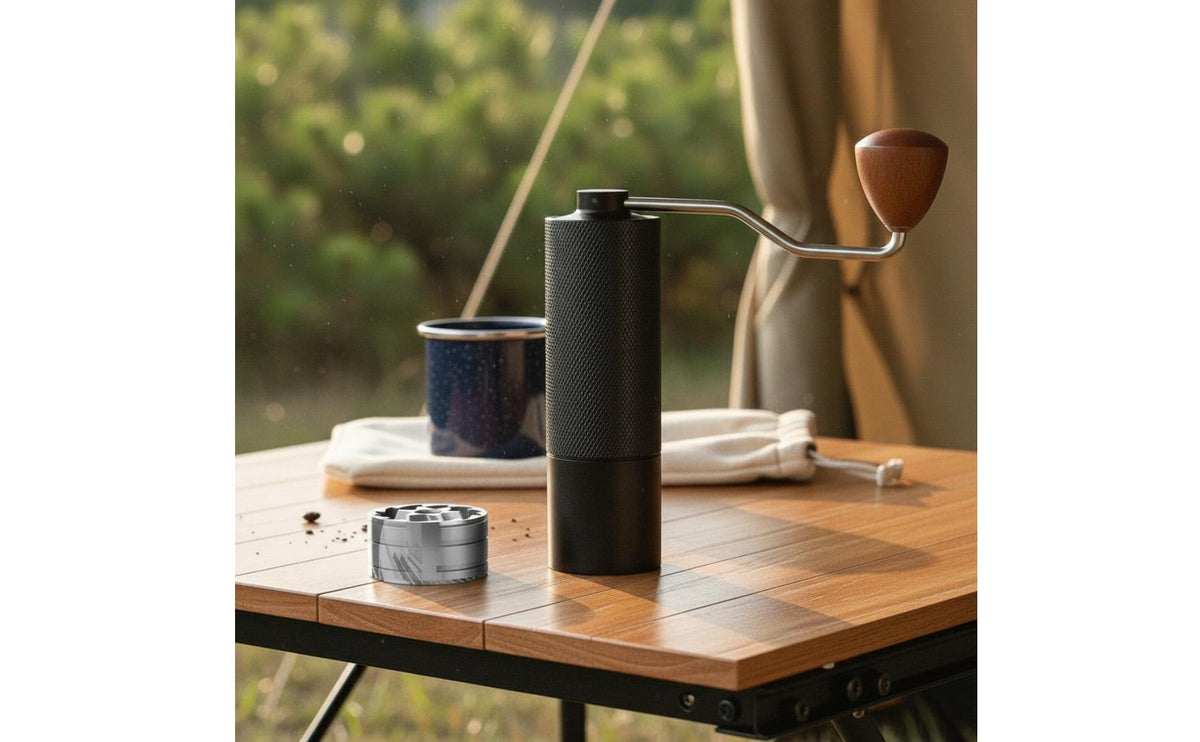 Manual Coffee Adjustable Grind Size Hand Crank Coffee Battery Kitchen Appliance for Journeyers, Travel, Camping, Office