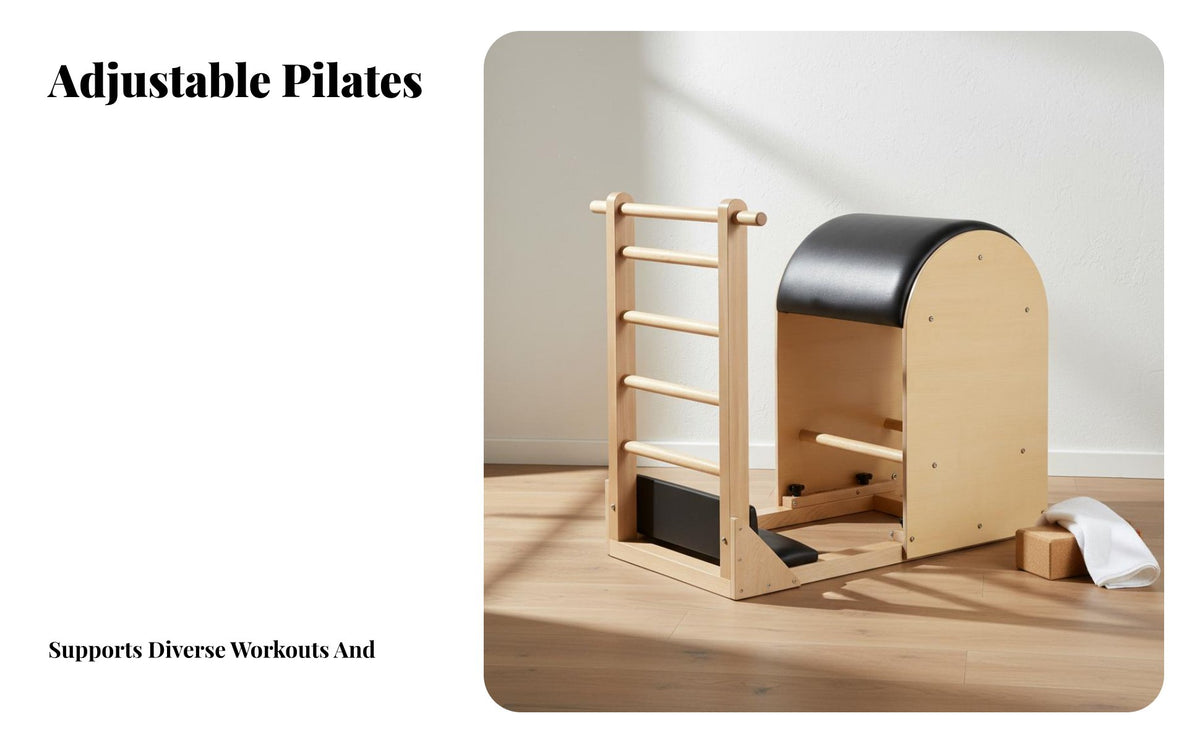 5 Pieces Pilates Reformer Luxury Reformer Set Multi-Level Adjustment 5 Piece Pilates Studio Equipment Fully Adjustable Luxury Reformer Reformer Combo