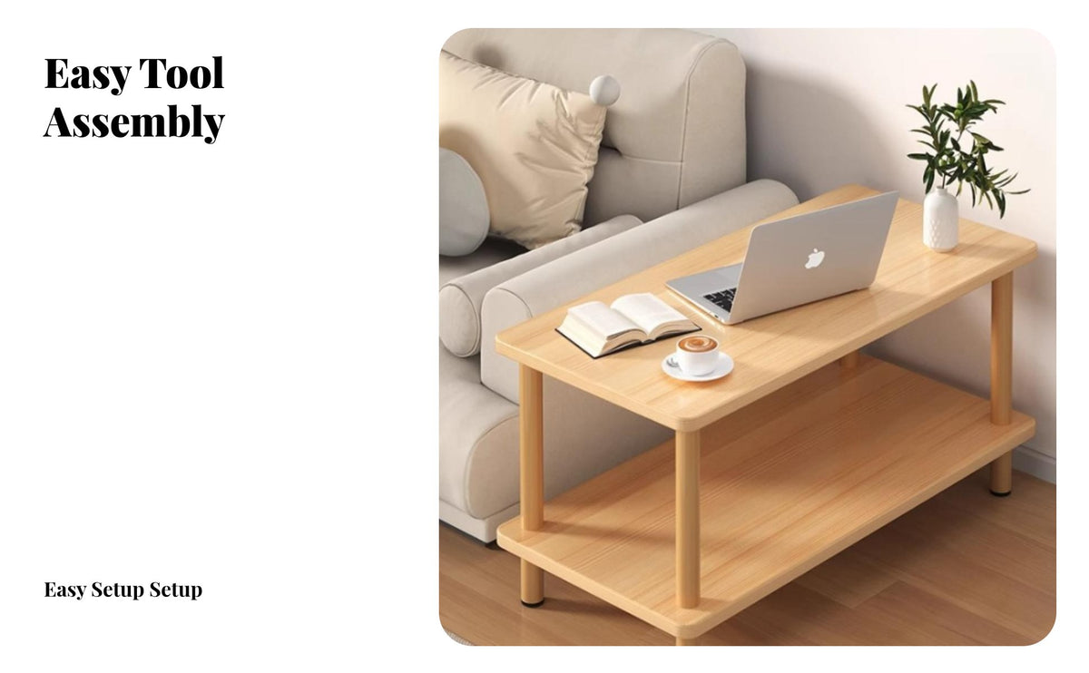 Compact Design 2-Tier Accent Table Space-Saving Home Furniture Versatile Use Nightstand Stable Support for Apartment Dwellers, Homeowners, Young Adults, Living Room, Small Areas, Bedroom, Entryway