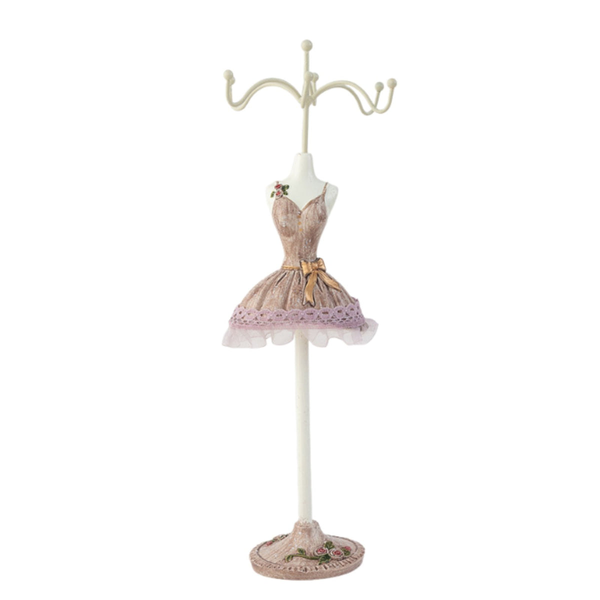 Customizable Ballet Dress Jewelry Stand Decorative Mannequin Jewelry Display Stand Stable Base Resin Dress Display Rack Handmade for Boutique