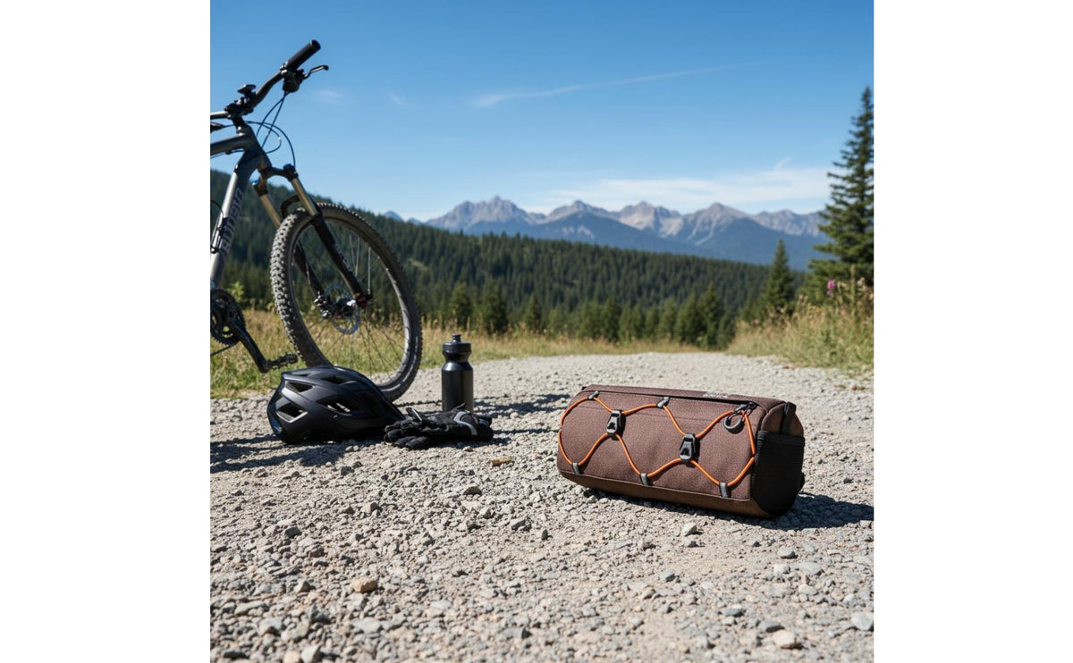 Easy Install Handlebar Bag Firm Strap Hold Front Bike Bag Extra Storage Cycle Front Pouch Lightweight for Cyclists, Mountain Bikers, Outdoor, Commutin