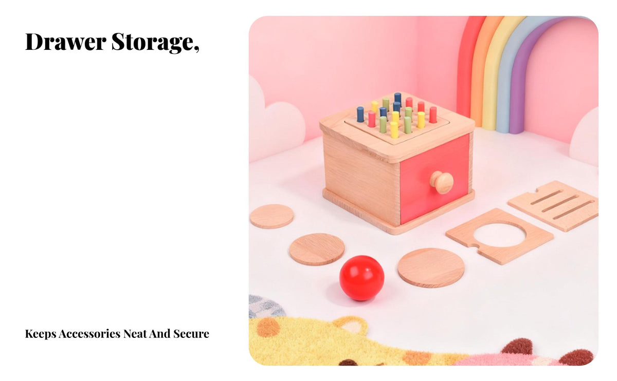 Child-Centered Inspired Object Permanence Box Hand-Eye Coordination Infant Fine Movement Skill Toy Screen-without Screens Entertainment