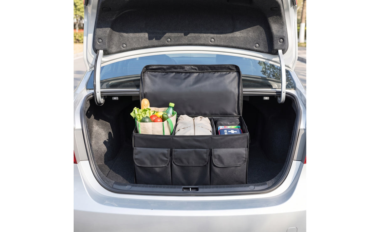 Car Trunk Organizer with Lid Foldable Car Trunk Organizer Foldable Storage Box with Lid for Drivers, Commuters
