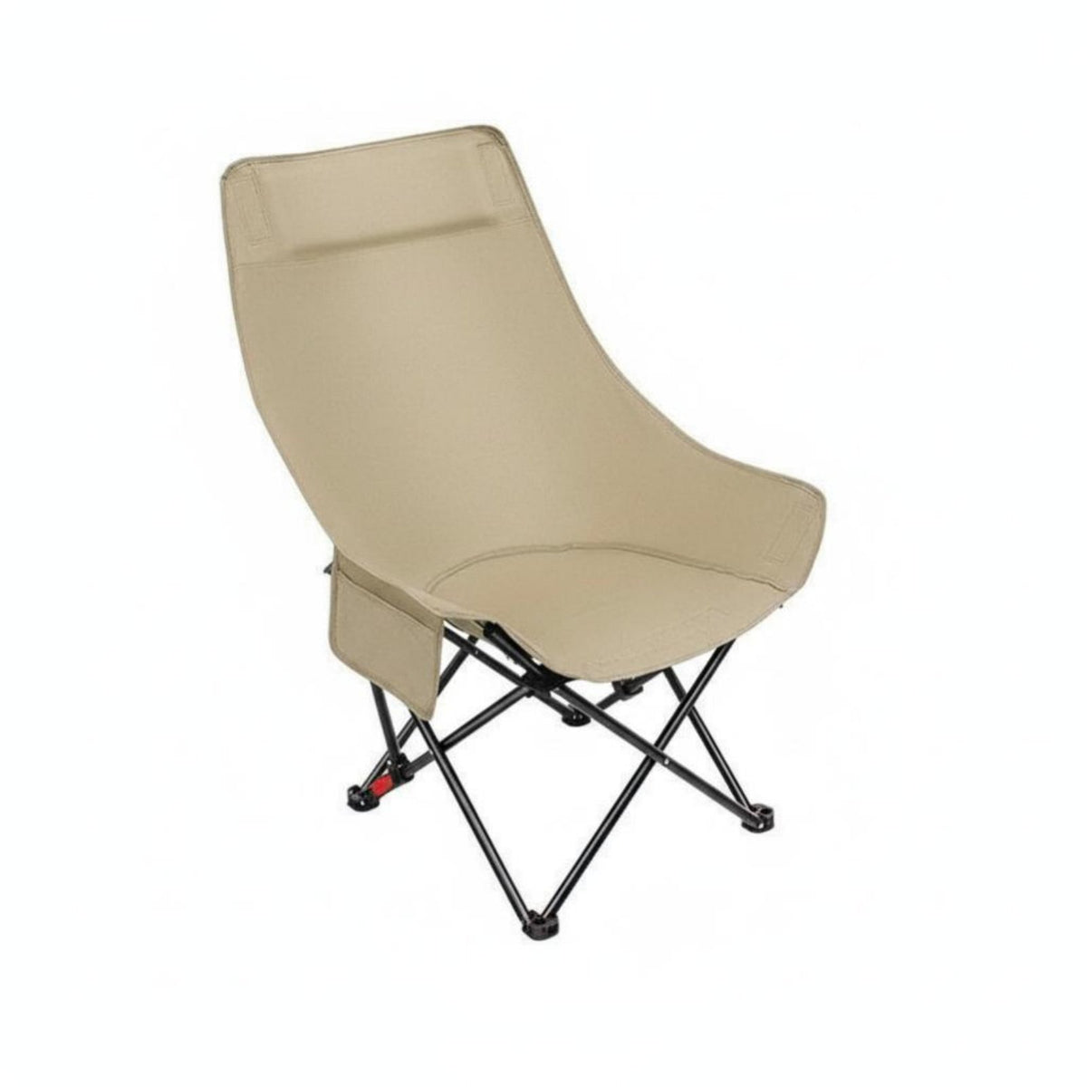 Heavy Duty Adjustable High-Back Moon Chair Breathable Textile Adjustable High-Back Camp Chair Sling-styleLike Comfort Folding Seat Side Storage Pocket for Campers, Picnickers, Camping, Fishing, Picnic, Picnics