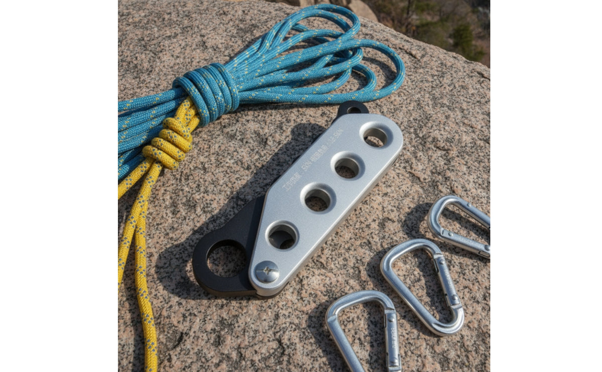 Four-Hole Descender Tough Descender Plate with 4 Holes Rust-Resistant Hardware for Rock Climbing