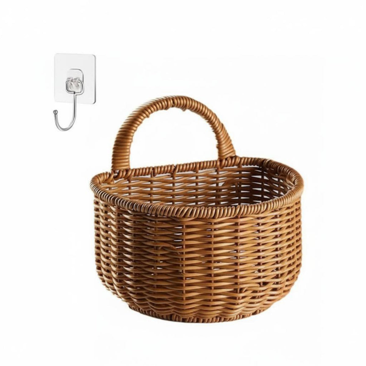 Wicker Wall Pocket Imitation Rattan Small Woven Storage Container Multi-Purpose