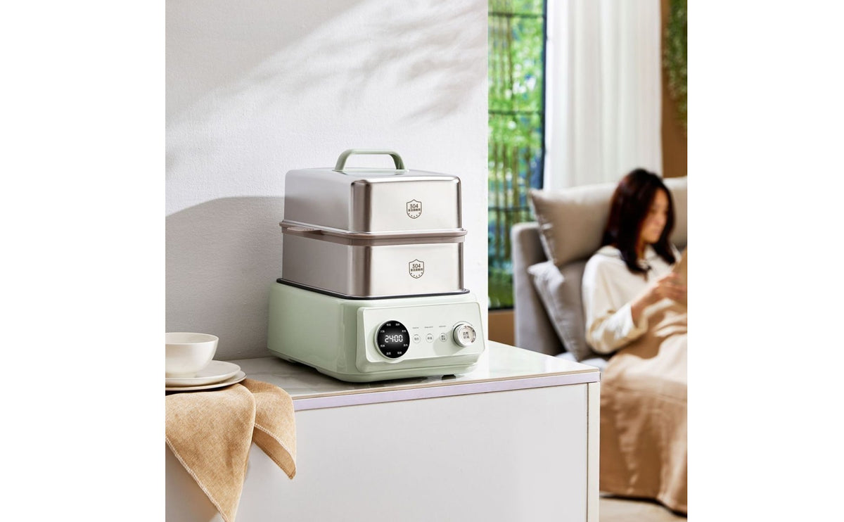 3-Tier Electric Food Steamer Large Capacity Stainless Steel Electric Steamer Cooking Equipment for Families, Dorm Room