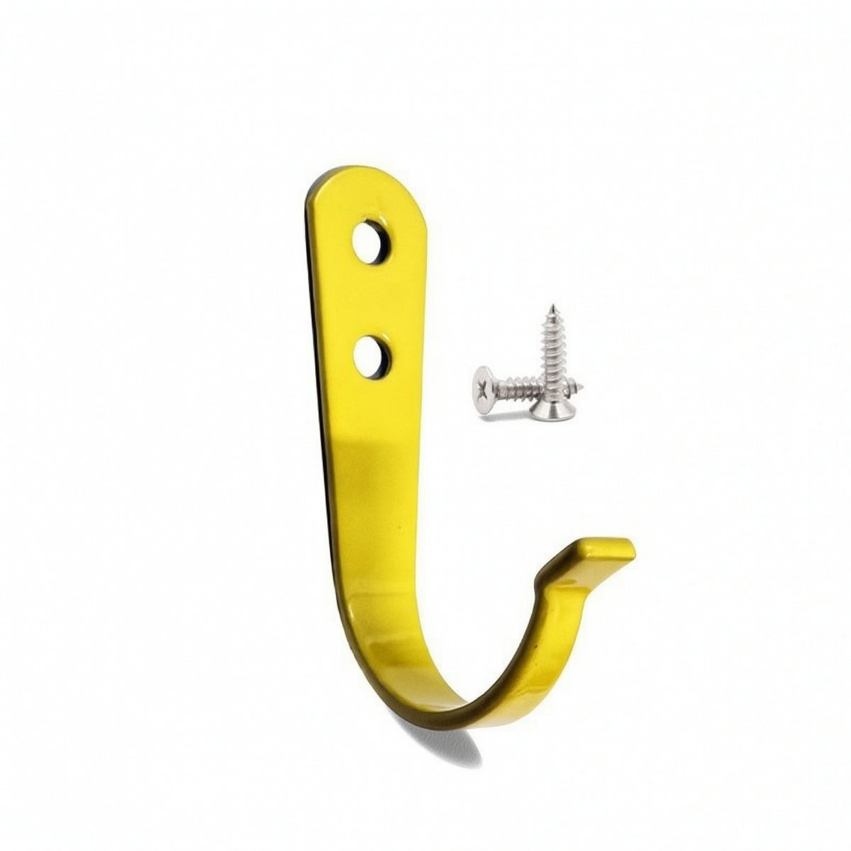 J-Hook Heavy Duty Iron Hook Coat Hooks Screw-Mount Wall-Mounted Hooks Compact for Entryway, Bathroom