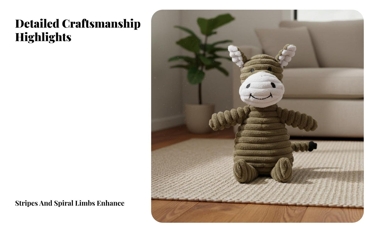 Corduroy Toy Gums Grinding Corduroy Animal Dog Toy Training Tool for Young Dogs, Puppy Owners