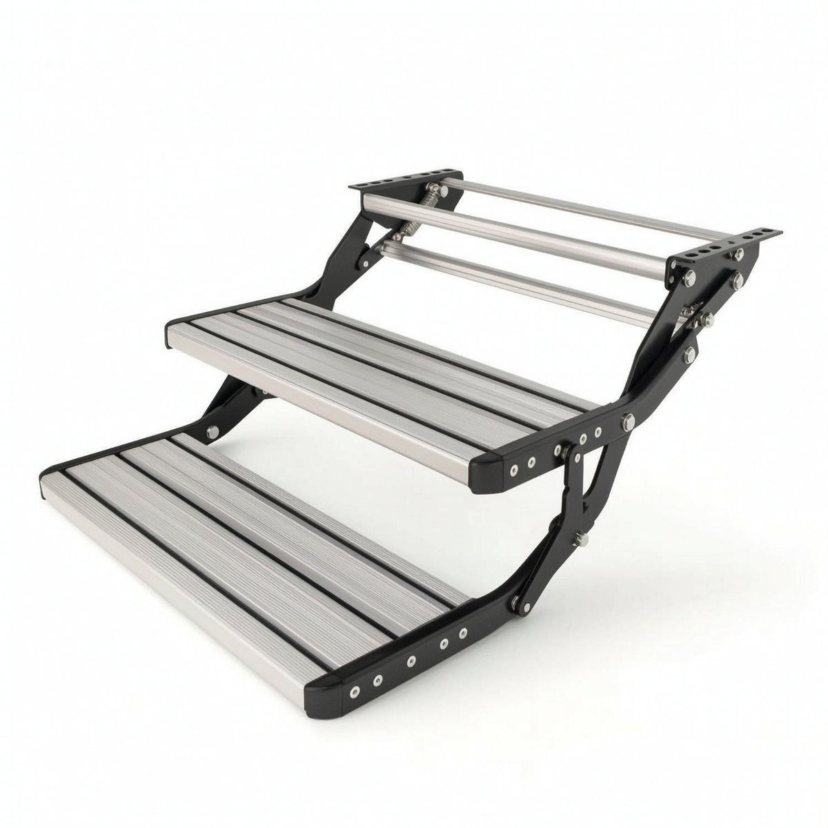 Manual RV Step Aluminum Retractable Rv Step Heavy-Duty for Recreational Vehicle, Motorhome