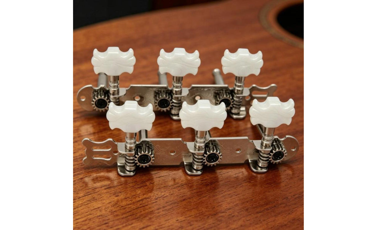 2 Pieces Guitar Tuning Pegs Flower Shaped Knobs Musical Instrument Accessory Metal
