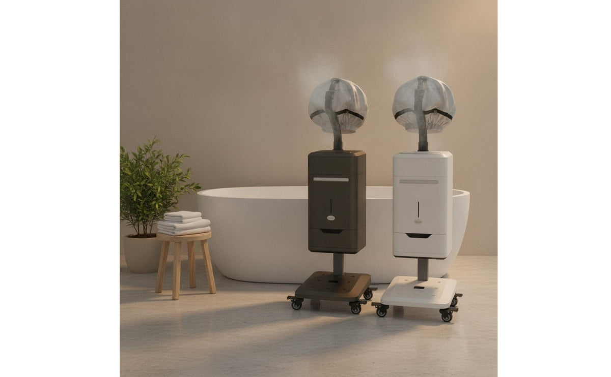 Caster Wheels Hooded Hair Steamer Touch Control Floor-Standing Hair Steamer 110V