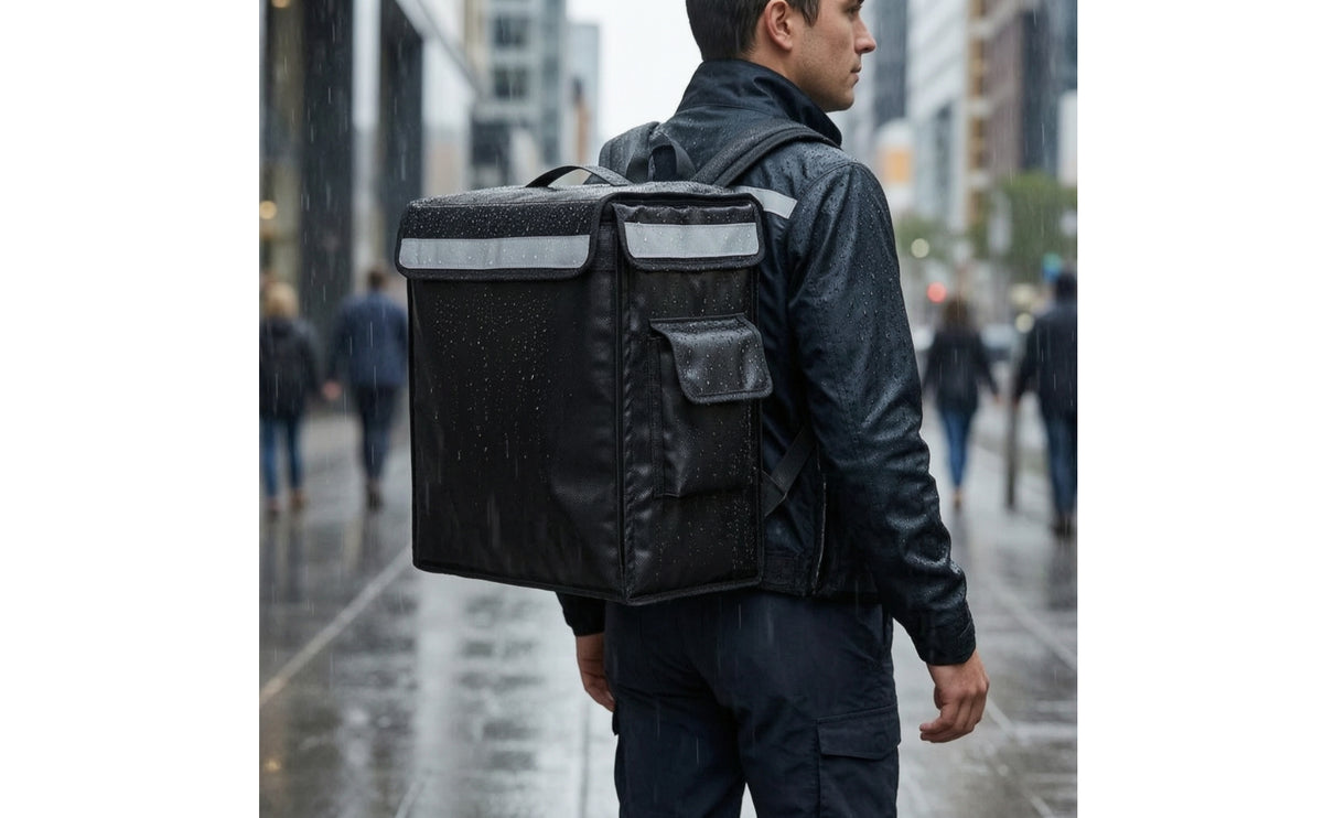 Thermal Insulated Food Delivery Backpack Reflective Food Delivery Backpack Padded Waterproof for Couriers, Cyclists, Takeaway Runs, Commuting