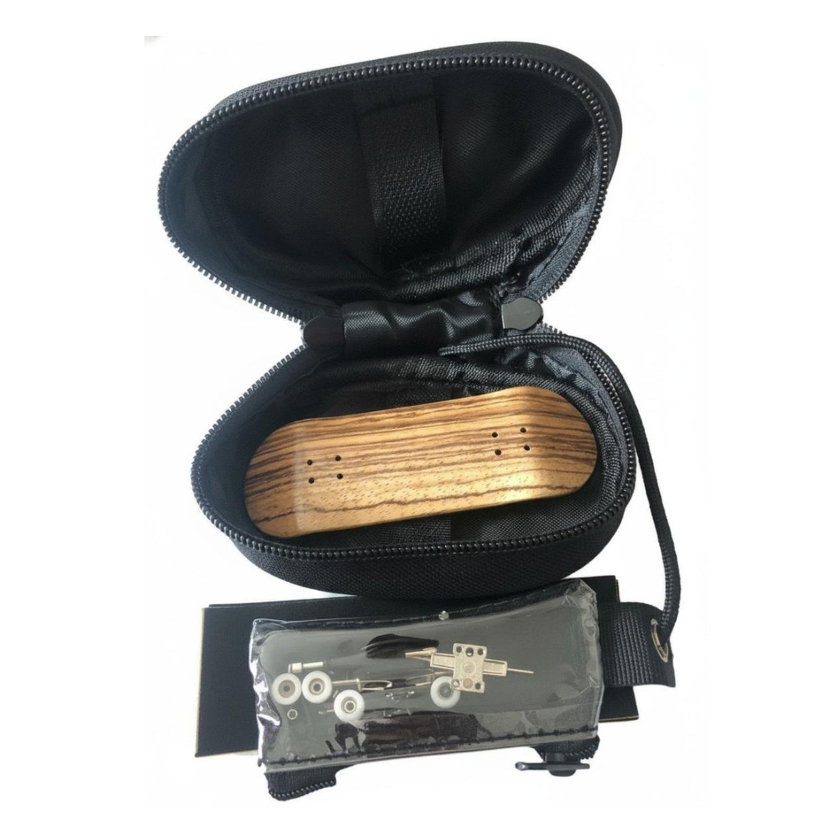 Non-Slip Grip Zebrawood Fingerboard Fluid Rolling Wheels Professional Fingerboard Kit Easy to Assemble for Teens, Kids, Indoors, Home, Desk