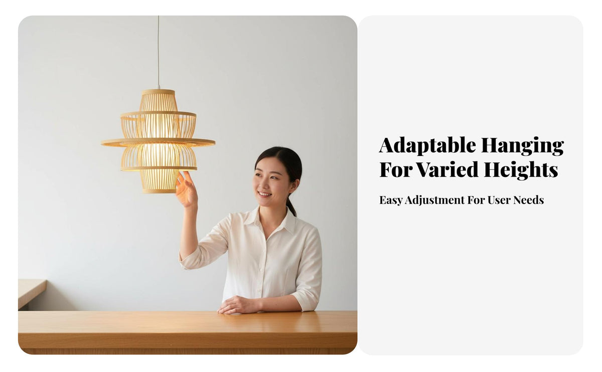 Bamboo Pendant Light Material Bamboo Chandelier Minimalist Design Japanese Design Hanging Light for Restaurant Owners, Dining Room, Cafe, Hotel