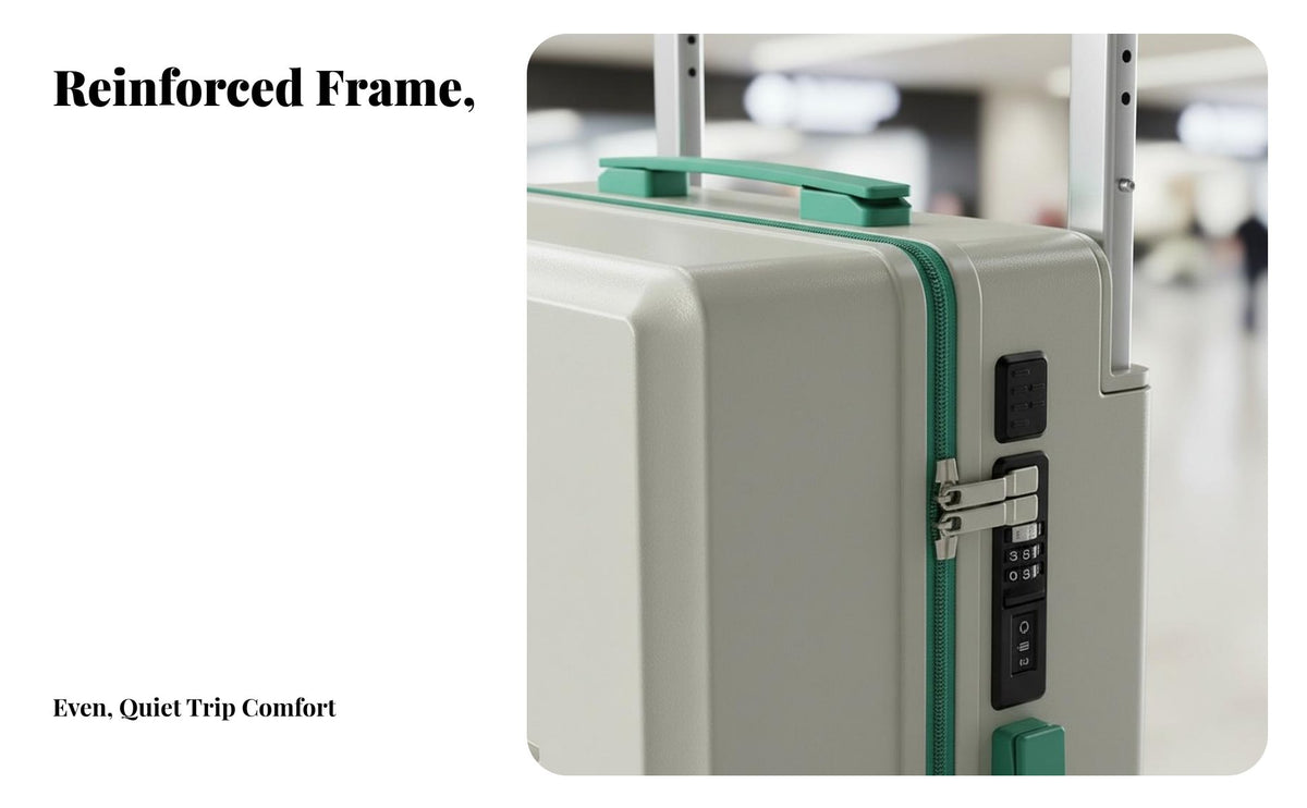 Rotating Suitcase with Beverage Holder Quiet Casters Smart Hand Luggage with Beverage Holder Built-in Code-Operated Latch Luggage