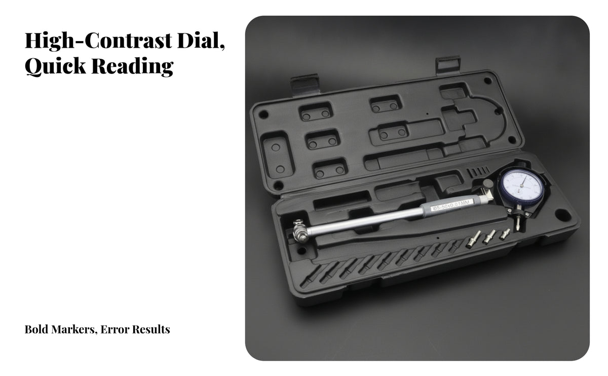 Bridge-Type Dial Bore Gauge | High Precision, Internal Diameter Gauge with Dial Indicator, for Machine Shops