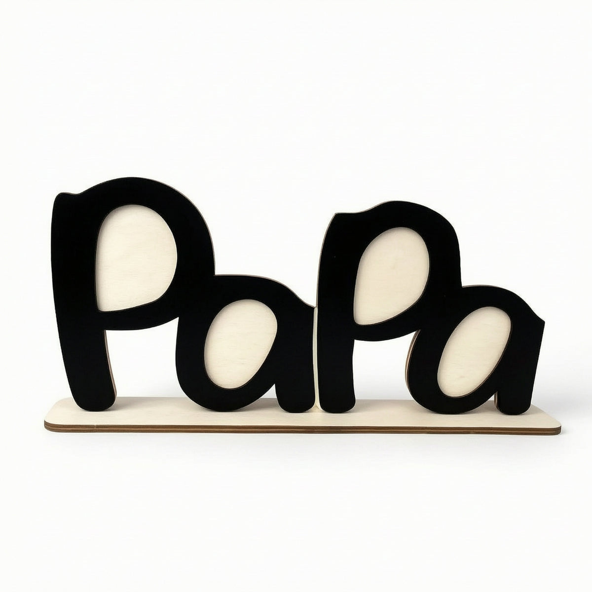 Freestanding Desktop Photo Frame Cutout Wooden Photo Frame Stylish Decor Sturdy for Family, Shelf