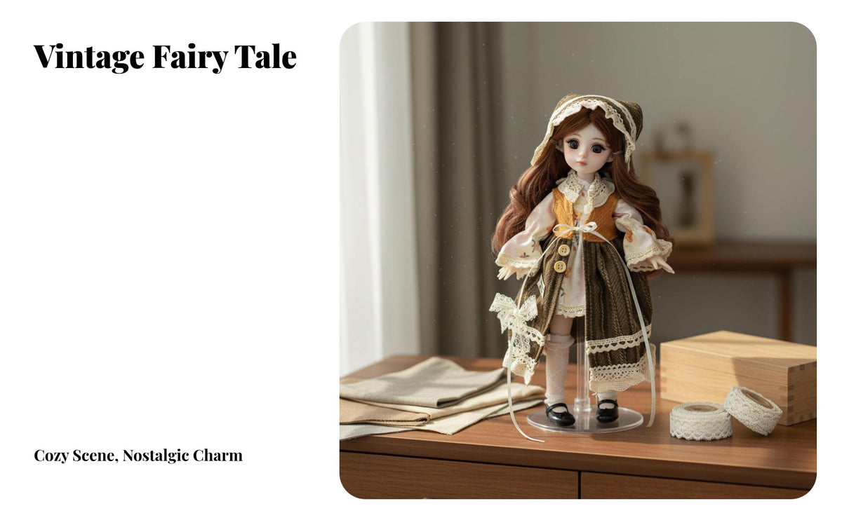 1/6 Scale Princess Doll Clothes Changeable Vintage Design for Girls, Display, Dollhouse Play