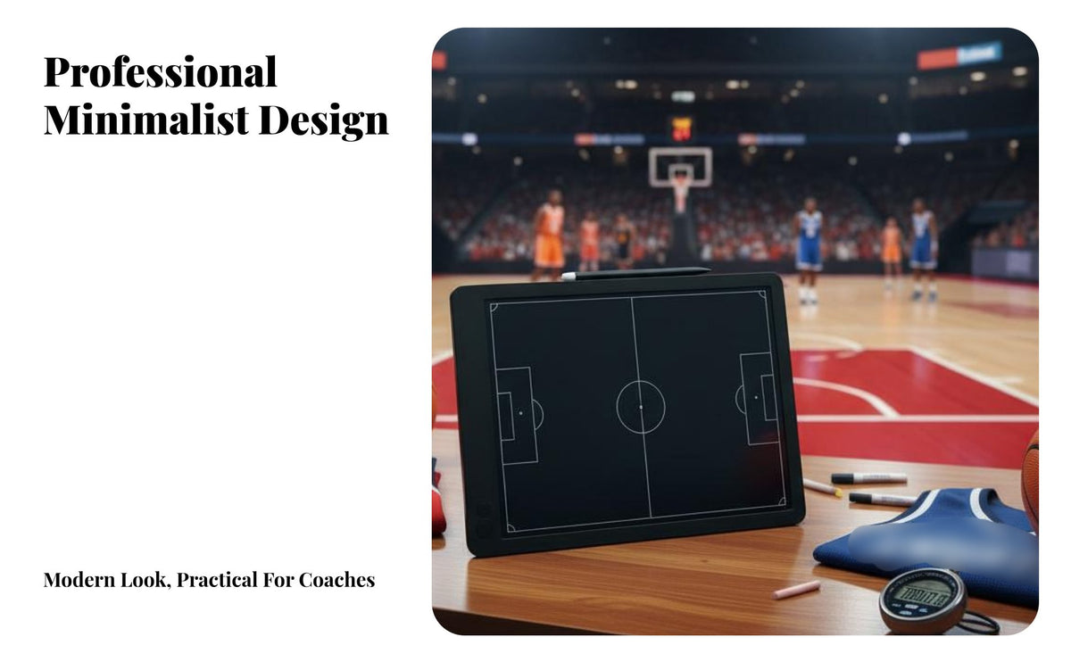 Portable Electronic Board Pre-Drawn Court Lines Digital Strategy Board Lightweight for Coaches, Team Managers, Gameday, Courtside