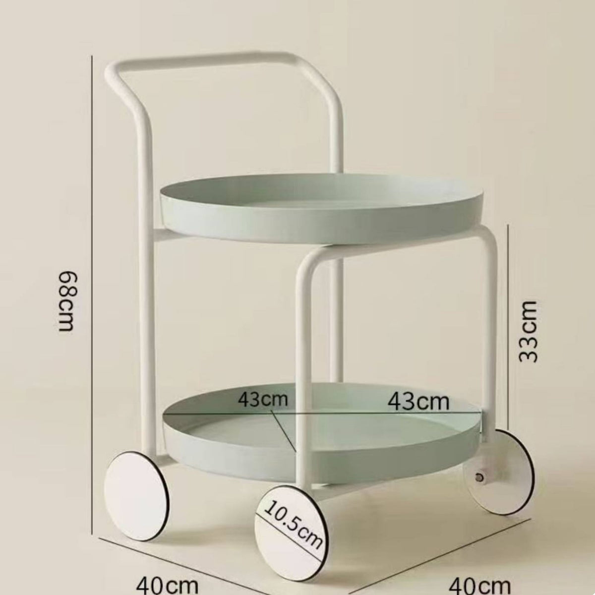 Space Saving Sofa End Table with Wheels Multifunctional Mobile End Table Nordic Design for Living Room, Small Areas, Bedroom