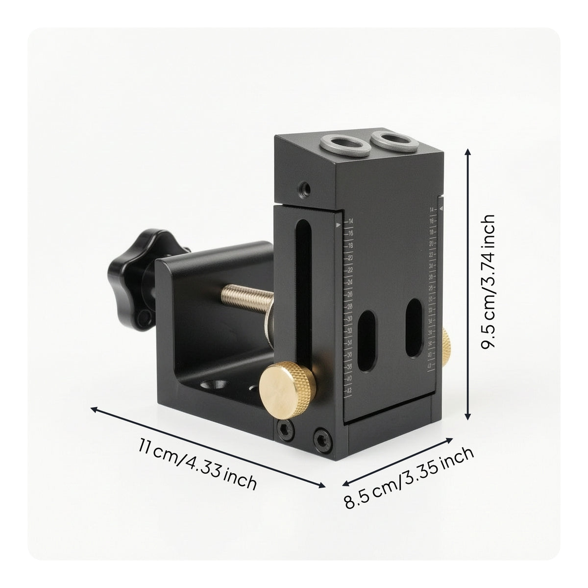 Pocket Hole Jig High Precision Woodworking Jig with Drill Guide Block Compact Tool Long-Lasting for Woodworkers