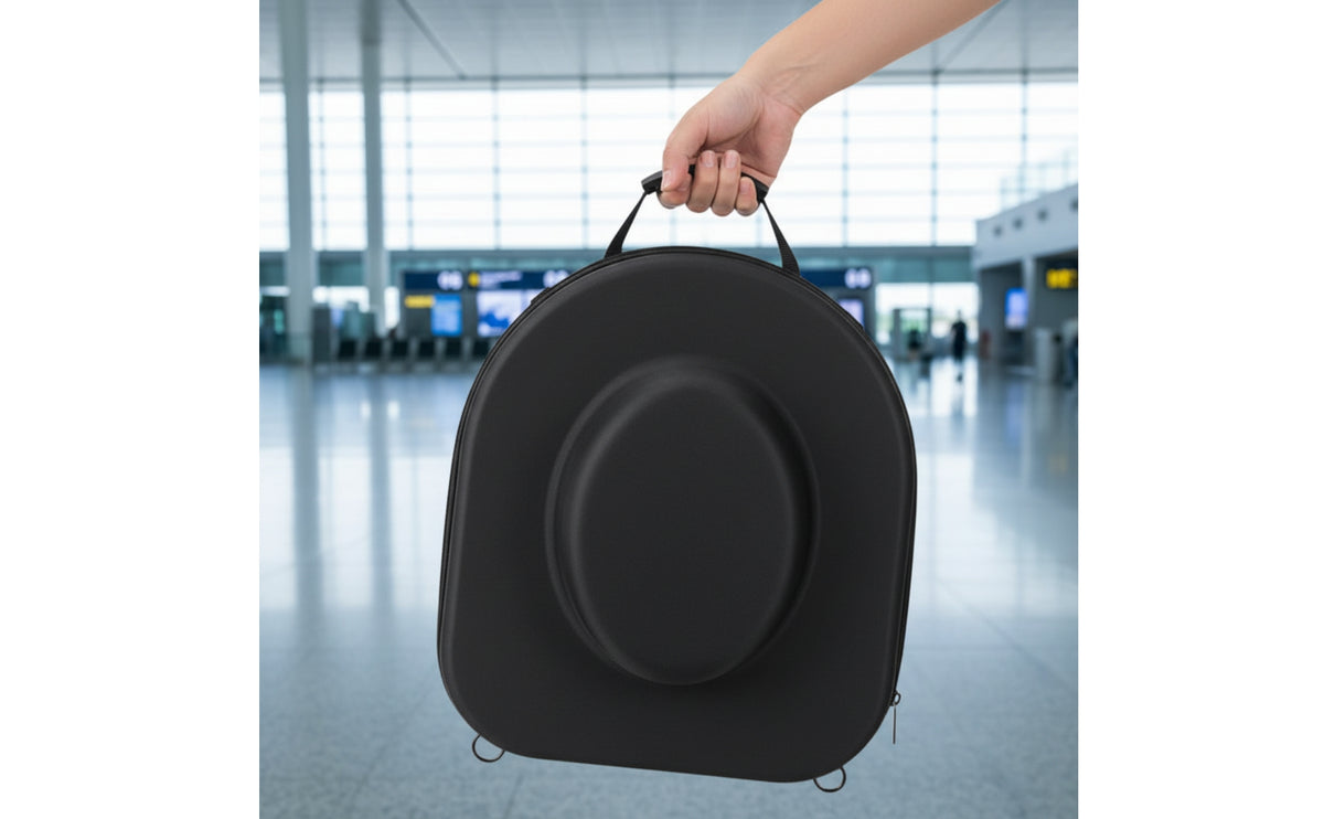 Hard-Shell Cowboy Hat Case Crush Proof Hat Storage Case Safeguarding Portable for Cowboys, Travelers, Road Trips, Flights