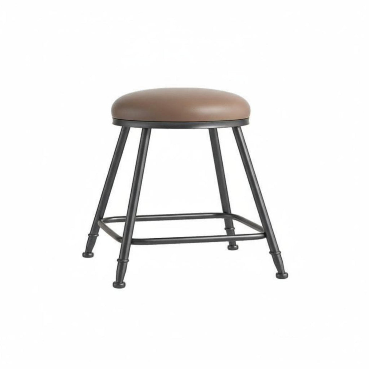 Minimalist Design Backless Padded High Stool Comfortable Cushion Padded Backless Stool Sturdy Construction Bar Chair Stable Frame for Homeowners, Business Owners, Adults, Front Desk, Cafe, Restaurant, Kitchen Island