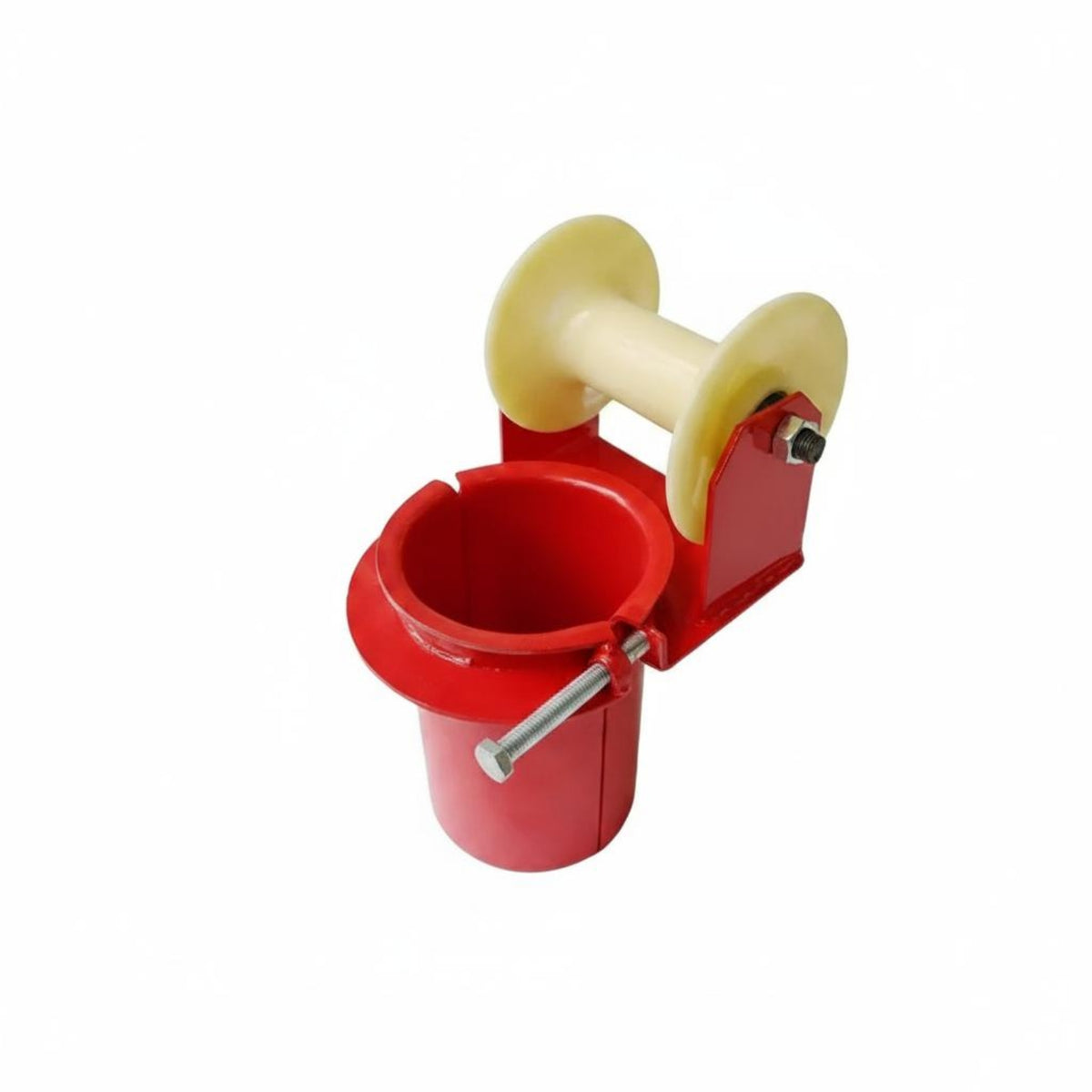 Nylon Wheel Cable Pay-Feed Pulley Metal Body Wire Guide Pulley Tightening Bolt Clamp-on Wire Guide Compact