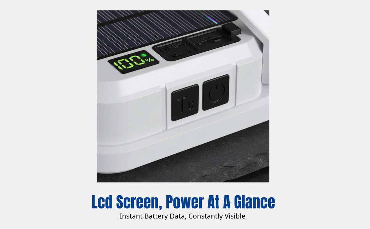 Camping Lantern, USB Charging, Solar Powered, LED, Waterproof, Outdoor, Dimmable, Portable