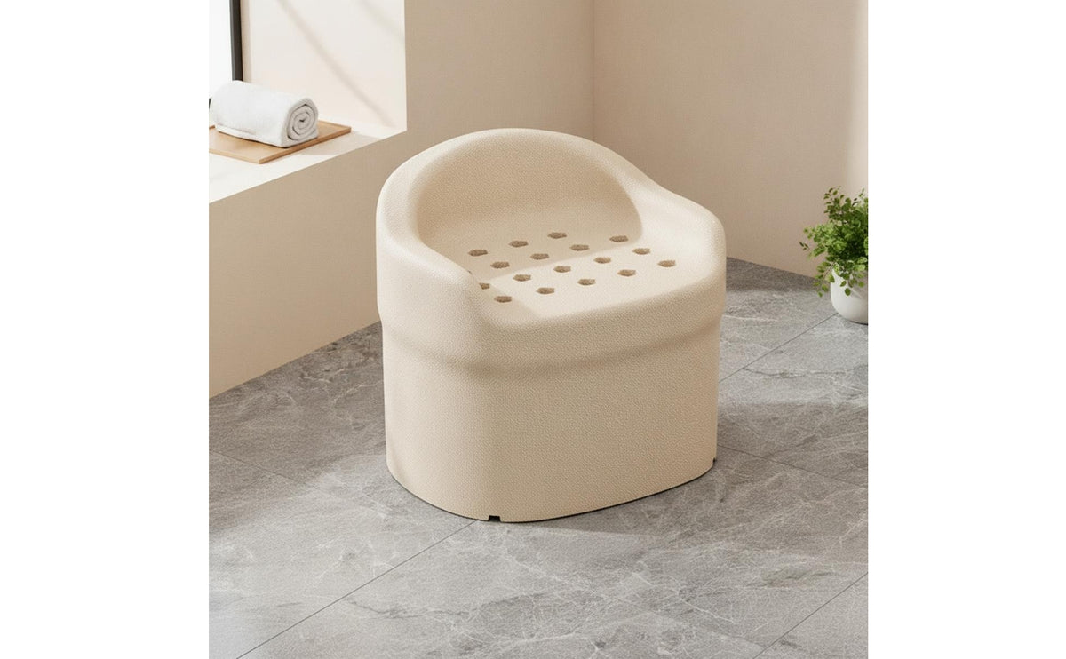 Shower Chair with Backrest Washroom Stool with Backrest Stable Detachable Bath Chair for Elderly, Adults