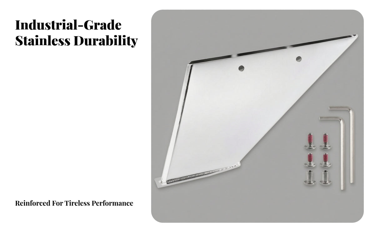 Rudder Protector with Mounting Hardware | Low-Profile Wedge Design, Rust-Resistant, Rudder Protection Plate, for Marine Repairs