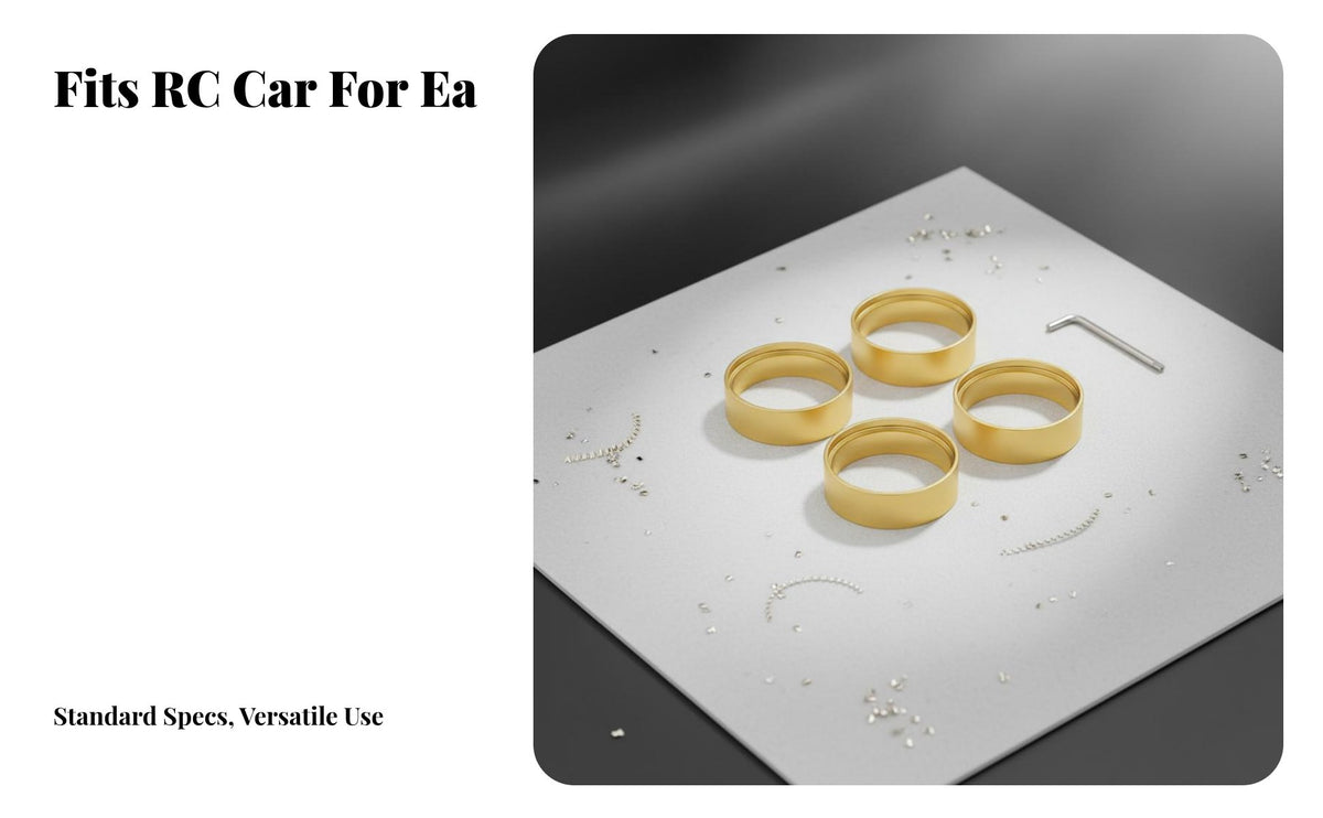 4 Pieces 1/24 Scale Lowers Center of Weight Distribution SCX24 Inner Wheel Rings Improves Climbing Performance Brass Wheel Lock Rings