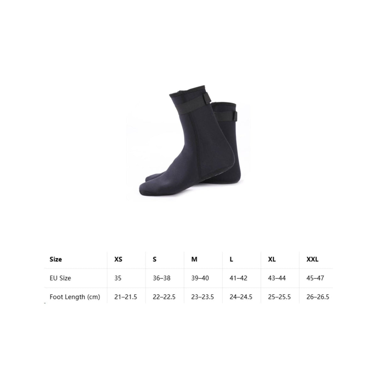 Reef Protection Neoprene Diving Socks Puncture-Proof 3mm Neoprene Water Socks Wear-Resistant Thermal Swim Booties Adjustable Strap for Surfing, Swimming