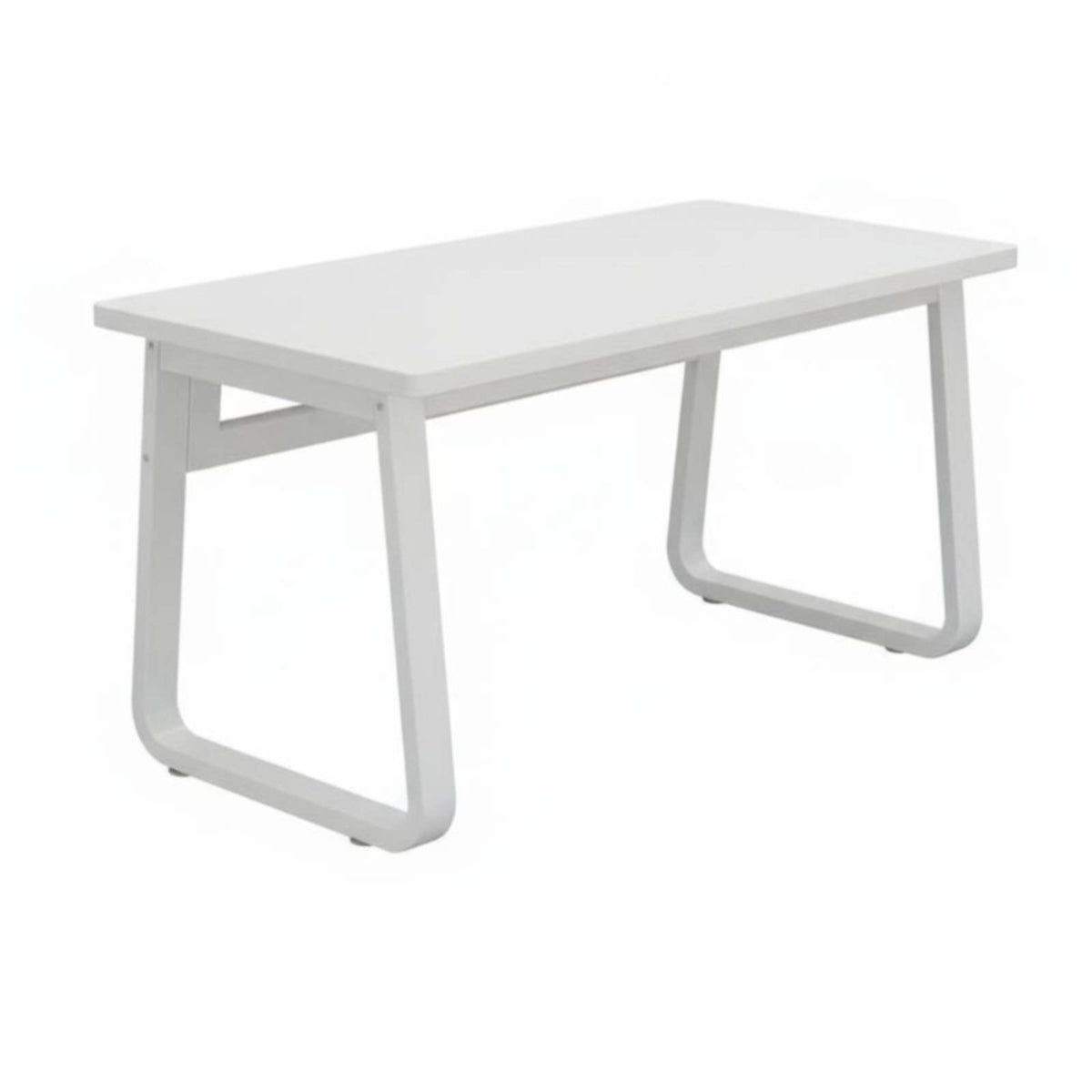 Minimalist Design Simple Home Workstation Space-Saving Rectangular Desk with Metal Legs Multi-Purpose Computer Table Easy Assembly for Teenagers, Remote Workers, Apartment Dwellers, Bedroom