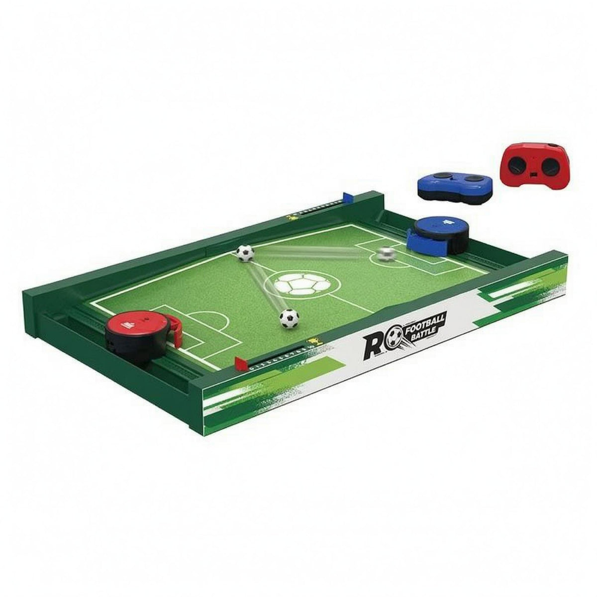 Wireless-Control Football Battle Game Green Playing Field Tabletop Soccer Game Mini Soccer Table Modular Build Indoor Toy 63 Cm