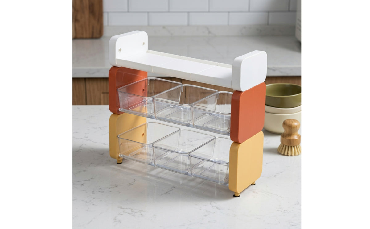Tea Bag Organizer with 5 Drawers Space-Saving Tea Bag Holder with Drawer