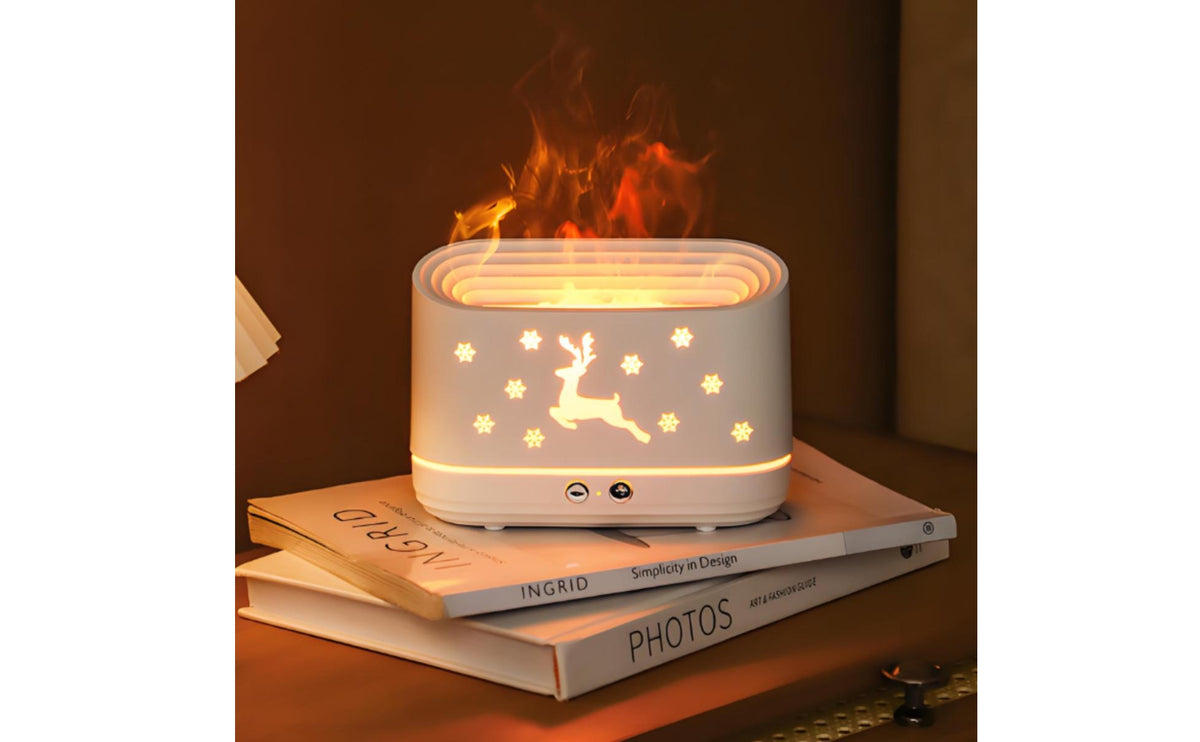 Flame Mist Dispenser Rounded Rectangular Flame Aroma Dispenser Decorative Humidifier Even Base Home Fragrance Safe Material Safe
