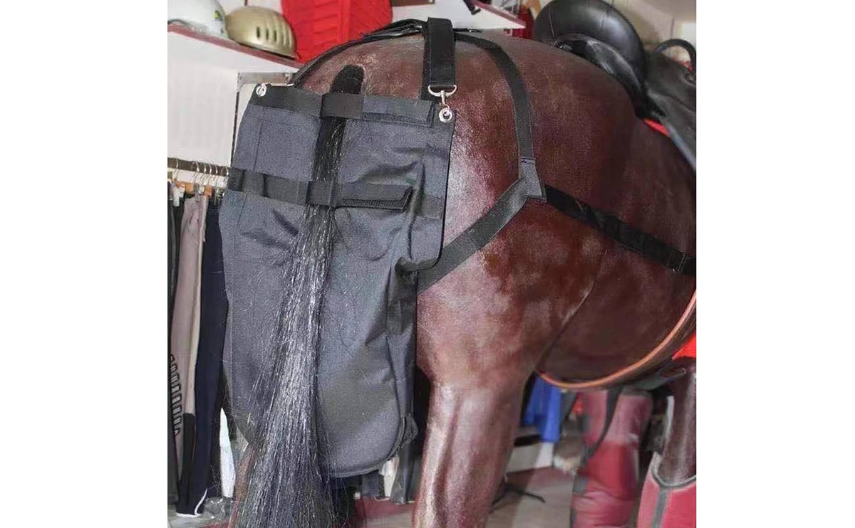 Horse Manure Bag Reusable Horse Manure Catcher Bag Adjustable Straps Equine Waste Diaper for Mounted Police Units