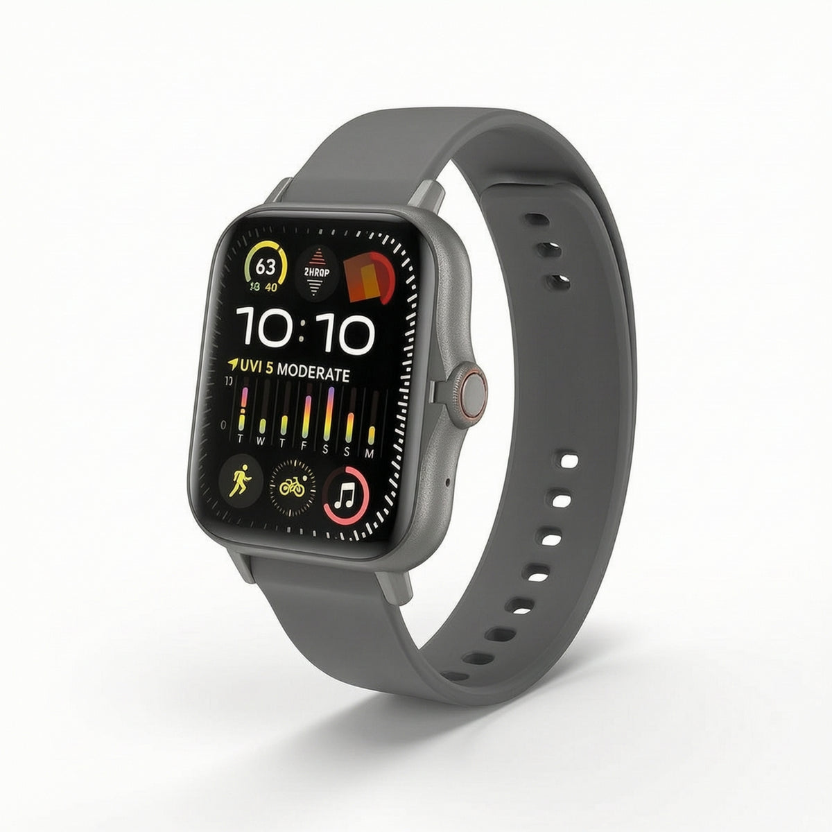 Smart Watch with Touchscreen Touch Screen Smartwatch with Silicone Strap Bluetooth Calling Watch Multi-Function for Workouts